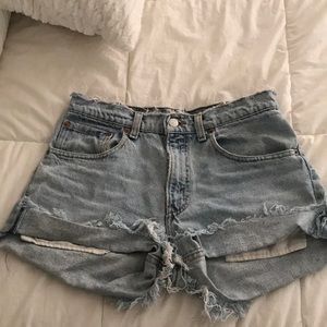 Levi High Waisted Jean Shorts